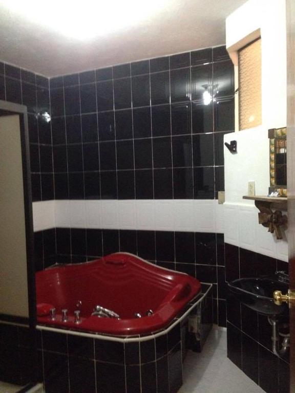 Koupelna v ubytování Hotel Lienzo Charro 1