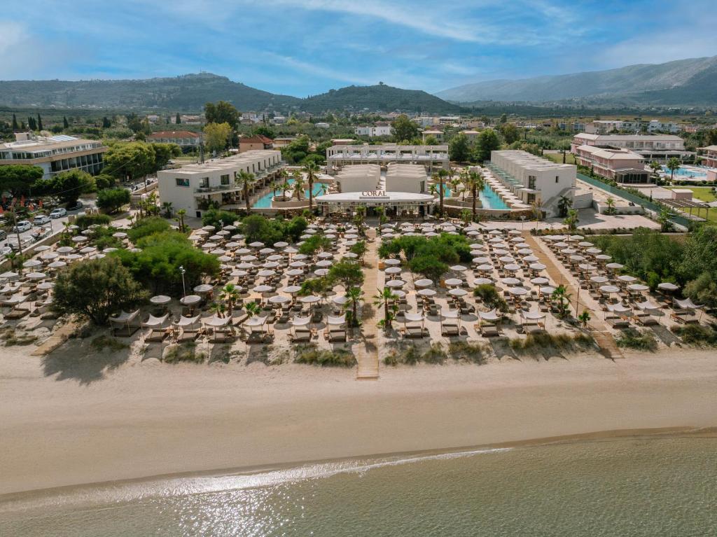 an aerial view of the resort and the beach at Perla Del Mare in Alikanas