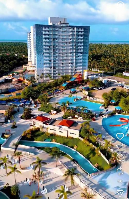 an aerial view of the pool at a resort at Aqualand resorts 1Q in Salinópolis