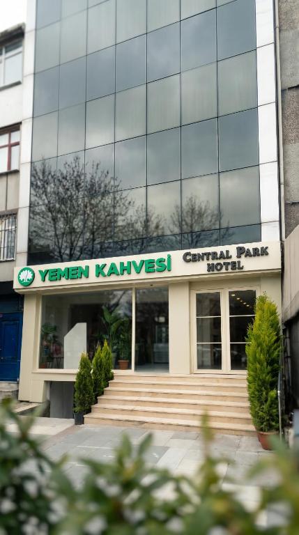 a building with a sign that reads venerner kaminslezincial park at Central Park Hotel İstanbul in Istanbul