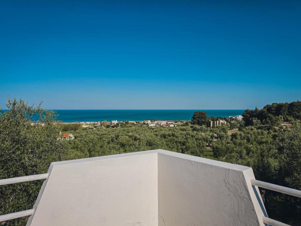 a view of the ocean from the balcony of a house at Casa Zora - Vista Mare in Vieste