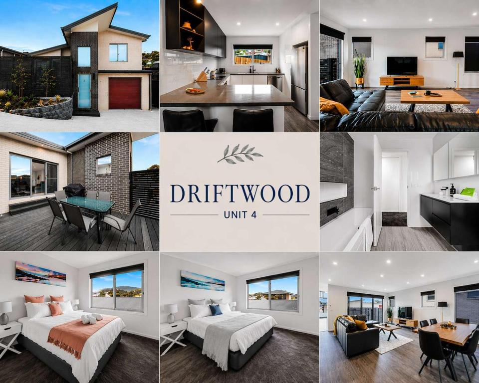 a collage of photos of a kitchen and a living room at Villa 4 NEW 3Bed 2 Bath in Warrane