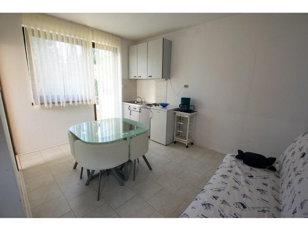 Kuchyň nebo kuchyňský kout v ubytování Apartments Trošelj