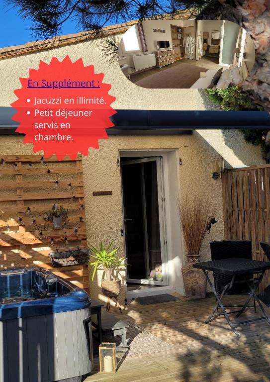 an apartment identical an initiative a point customer seeks an alternative at 15min de la Cité de Carcassonne dans petit village, chambre au calme, petit-déjeuner et jacuzzi en supplément in Carcassonne