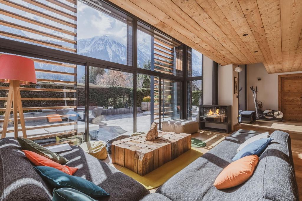 Chalet contemporain vue montagne