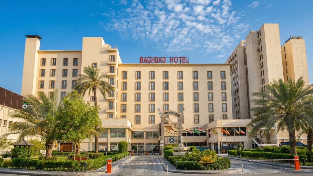 a rendering of the exterior of a hotel at فندق بغداد Baghdad International Hotel in Baghdād