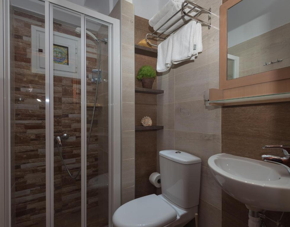 Koupelna v ubytování Cretan Villa Hotel
