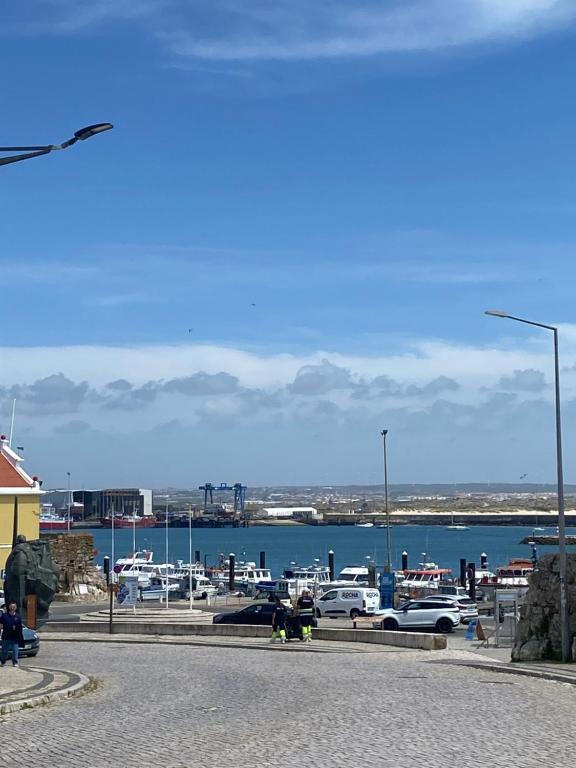 a view of a marina with boats in the water at Casa Alto da Vela in Peniche