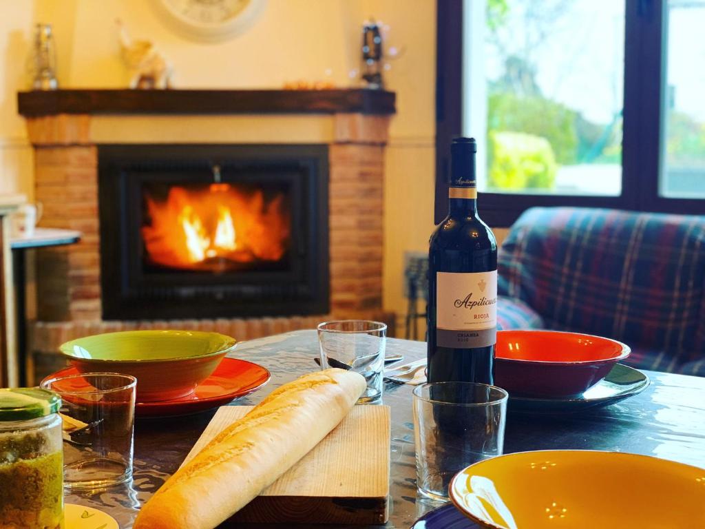 Merendero y chimenea