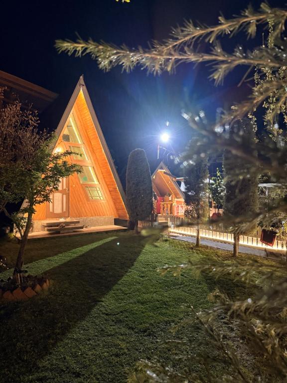 a view of a building at night at Haari Wann in Srinagar