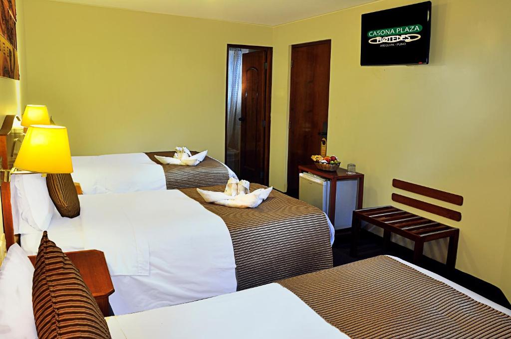Postel nebo postele na pokoji v ubytování Casona Plaza Hotel Arequipa
