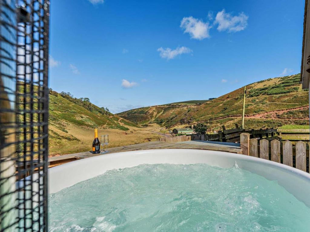 a tub filled with water next to a mountain at 5 Bed in Dunbar oc-94334 in Dunbar