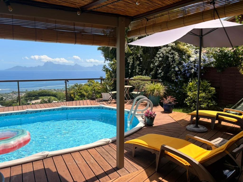 Cozy bungalow vue exceptionnelle sur l'océan - photo 7 - Tahiti, Polynésie
