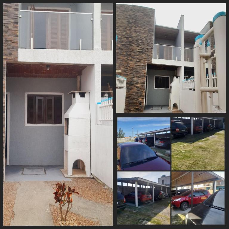 a collage of pictures of a house at Sobrados pertinho do mar in Tramandaí