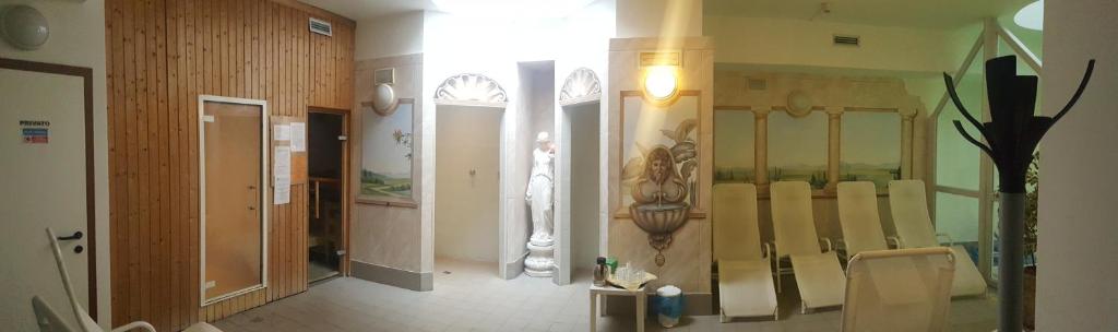 Koupelna v ubytování Hotel Olimpic