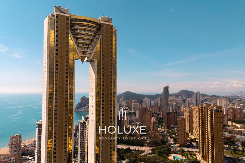a view of a city with a high rise building at Intempo by Holuxe - 096 - 9th floor in Benidorm