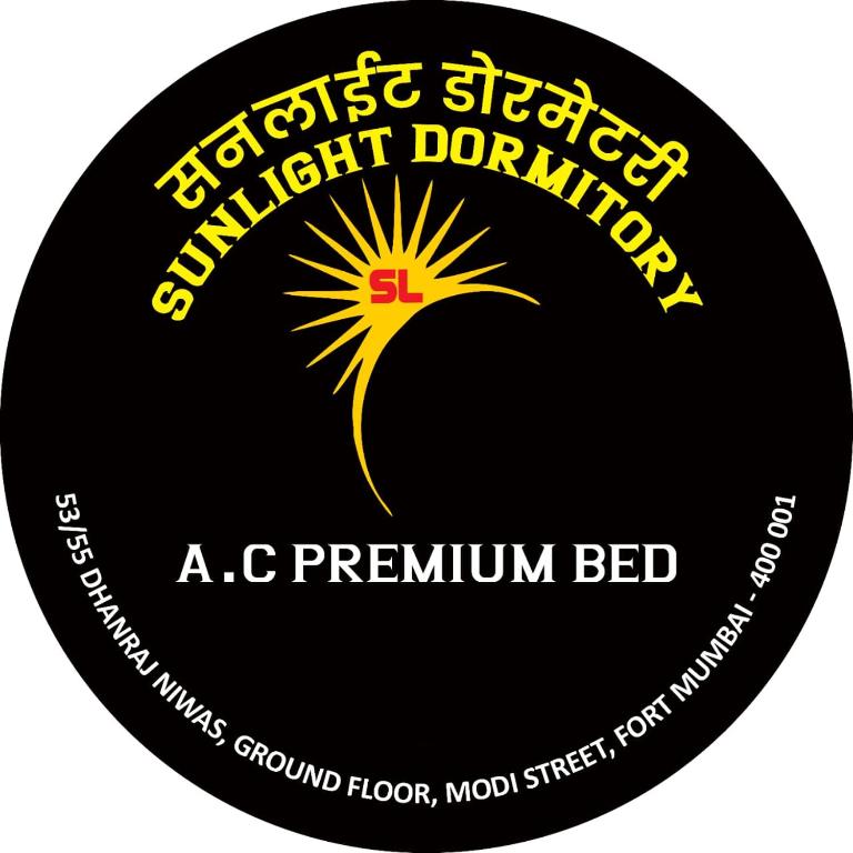 a logo for a c programium bed at Sunlight Dormitory in Mumbai