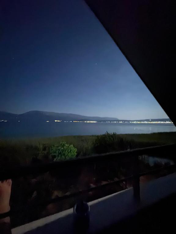 a view of the ocean from a balcony at Krasaqua in Pogradec