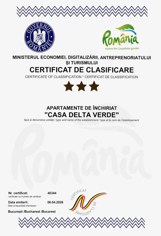 a letter of permission for a fake certificate of residency at Casa delta verde in Mahmudia