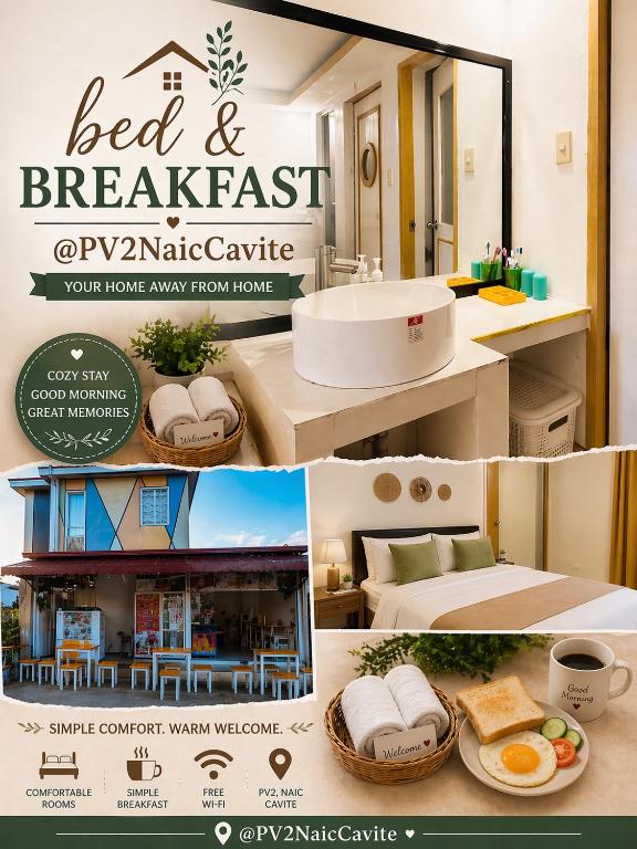 a collage of pictures of a bed and breakfastarma centre at Bed and Breakfast at PV2NaicCavite in Naic