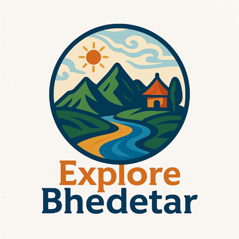 a logo for an adventure agency with a mountain and a house at DEVITHAN Resort in Dharān Bāzār