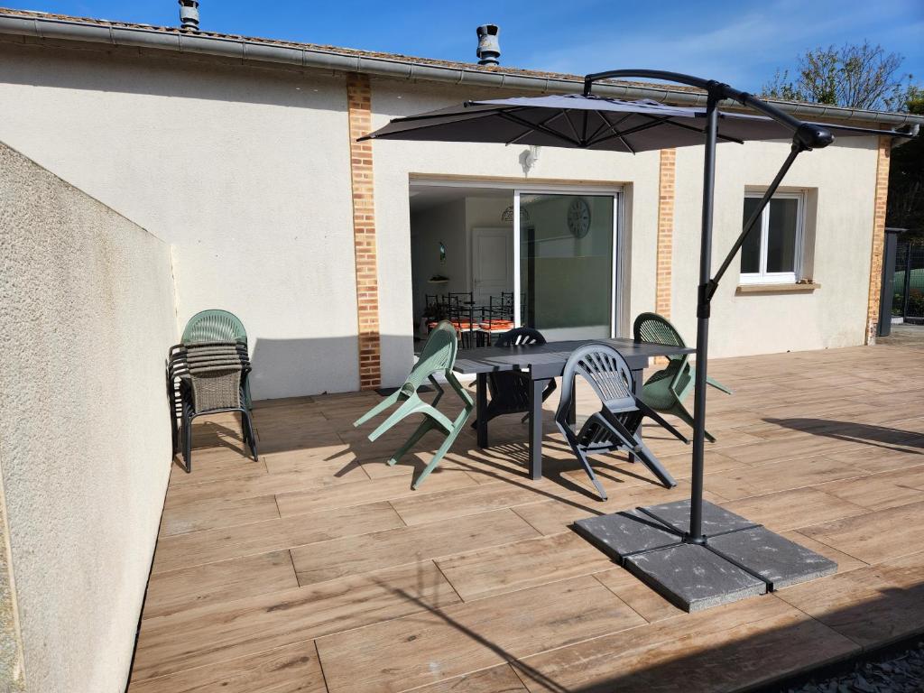 Maison plain pied a 7 mn de la plage en campagne