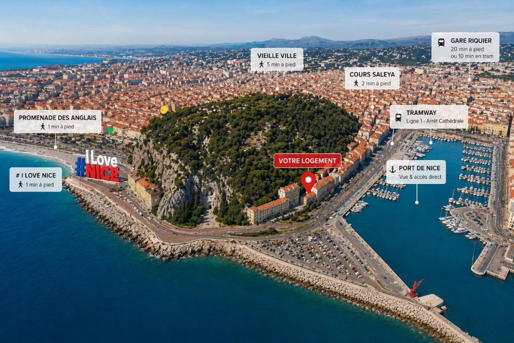 PORT DE NICE - 2 Pièces avec JARDIN - 4 Personnes
