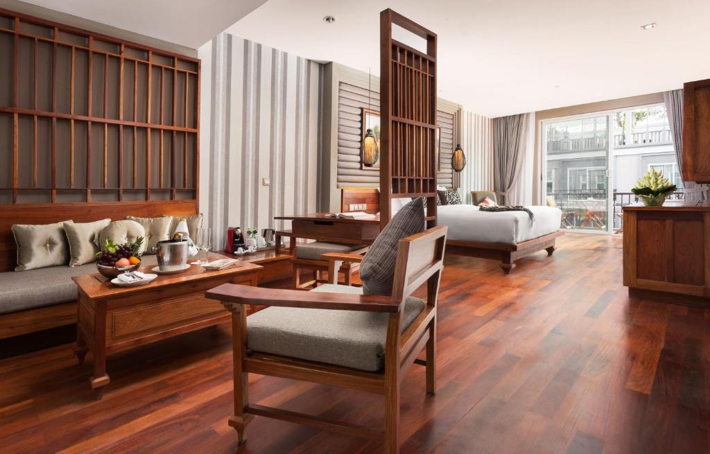 Posezení v ubytování J7 Angkor Hotel