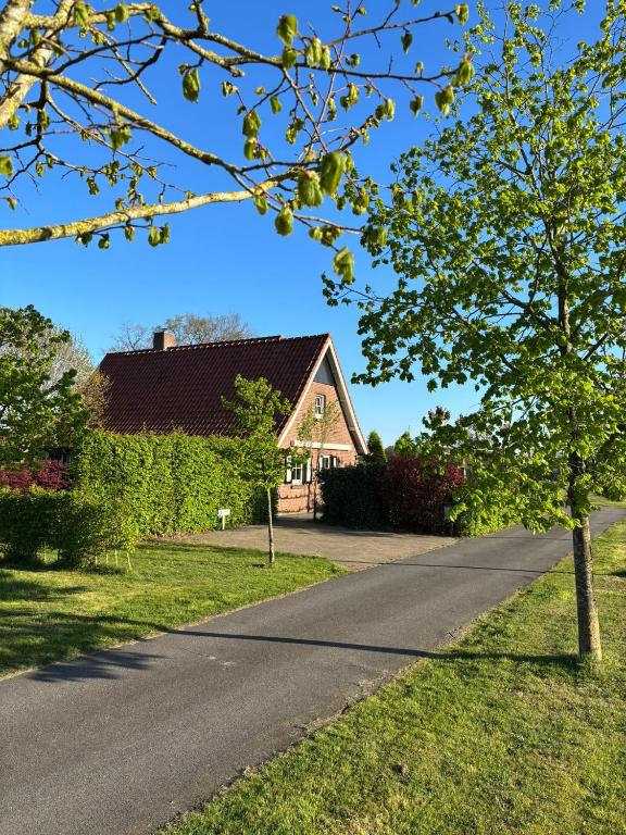a house on the side of a road at Vakantiewoning de Hofmeier in Benteloo