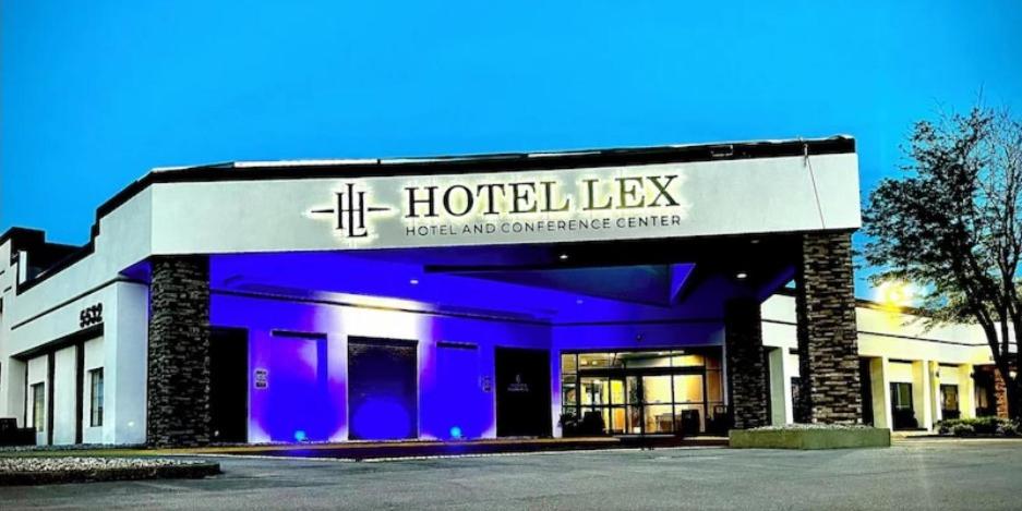 a hotel lease sign on the front of a building at Hotel Lex and Conference Center, Trademark Collection in Lexington