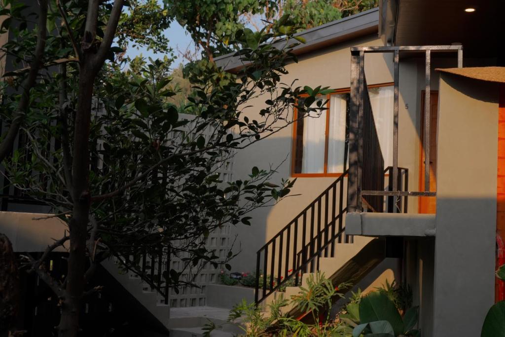 a set of stairs leading up to a house at Layag La Union in san juan la union