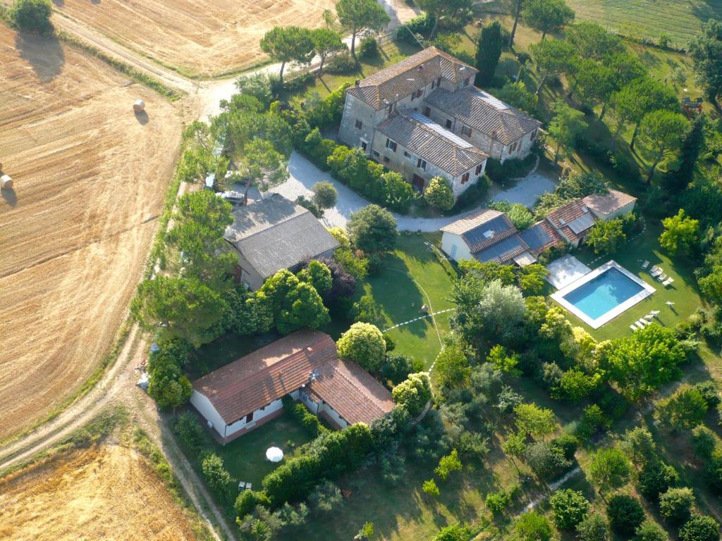 Letecký snímek ubytování B&B Il Molinello