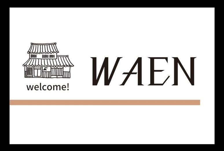 a logo of a building with the words warn at waen in Karahashi Rashomon