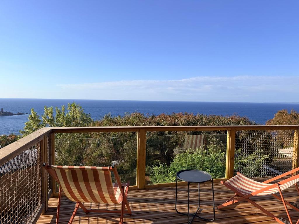 Bungalow vue mer panoramique terrasse