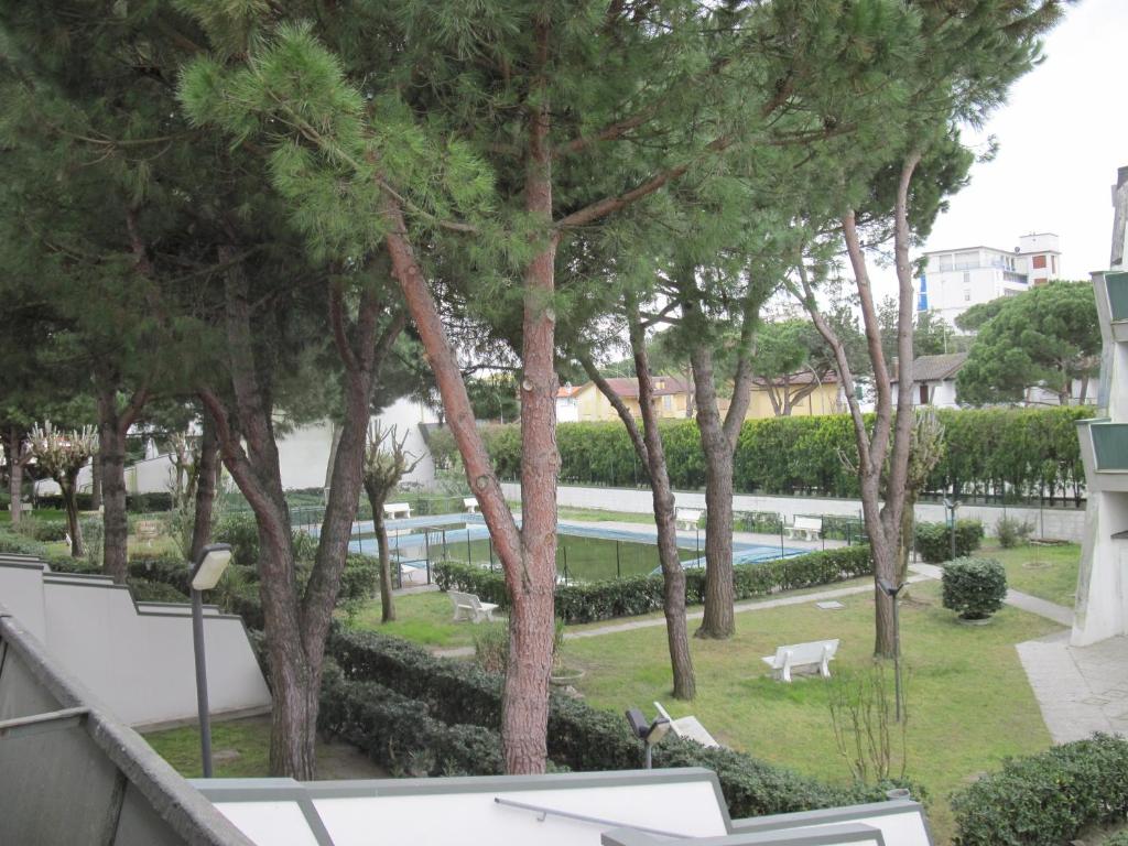 a view from the balcony of a resort with a pool at CORALLO 31 con Piscina in Lido delle Nazioni