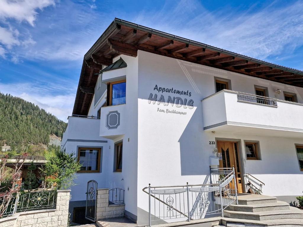 a building with a sign that reads antiparos mamma at Apartment Handle-2 by Interhome in Ried im Oberinntal