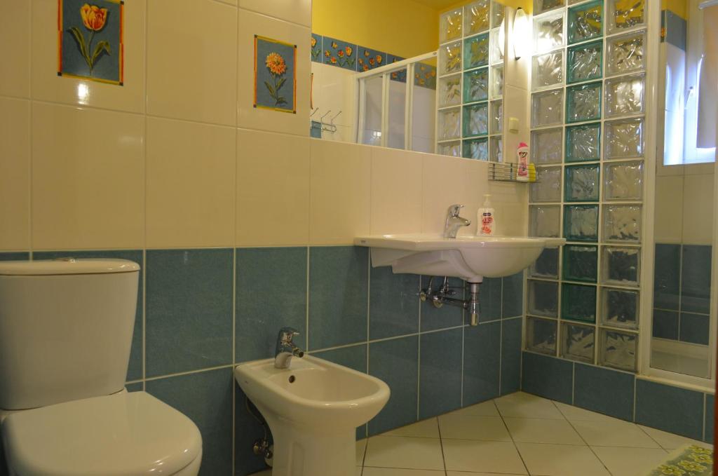 Kúpeľňa v ubytovaní Luzik Krynica