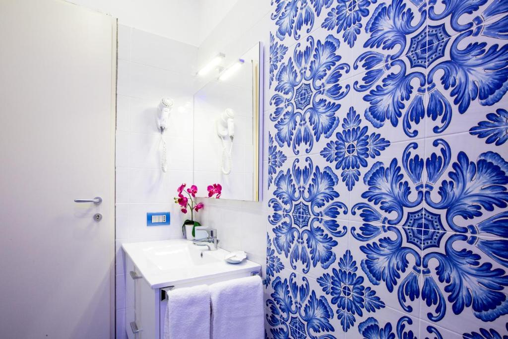 Koupelna v ubytování B&B Degli Aranci