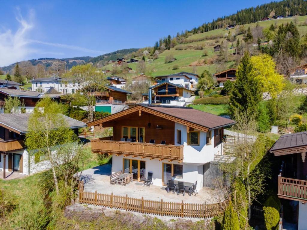an aerial view of a house in a village at Chapter Two in Niedernsill