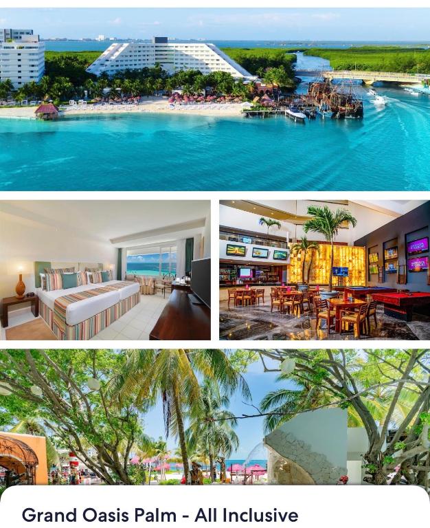 a collage of photos of grand castles palm all inclusive at Great Lakes Resort - Family Suite - Suite 1 in Lexington