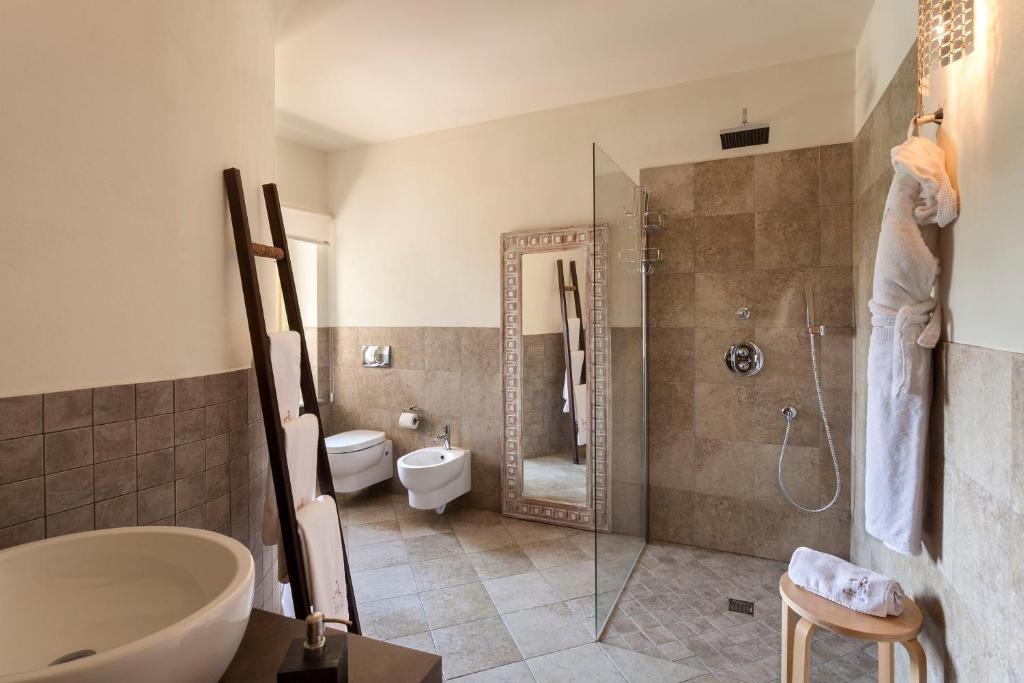 Koupelna v ubytování Borgo Ramezzana Country House