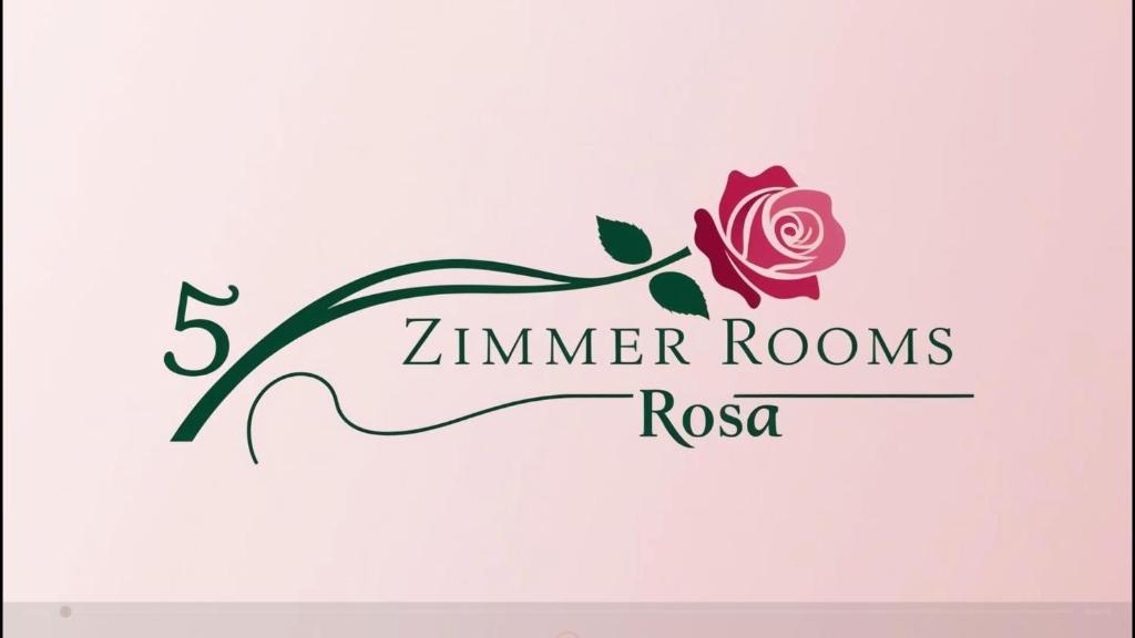 a logo for a room with a rose at 5 Zimmer Rooms ''Rosa'' in Siniscola