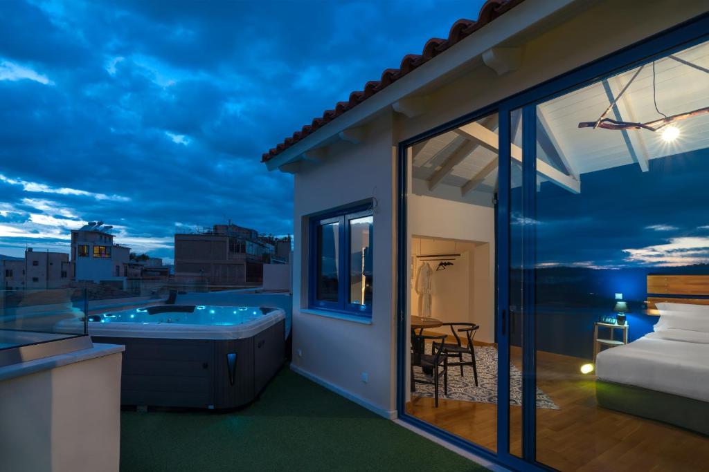 Patio nebo venkovní prostory v ubytování Lotus Inn