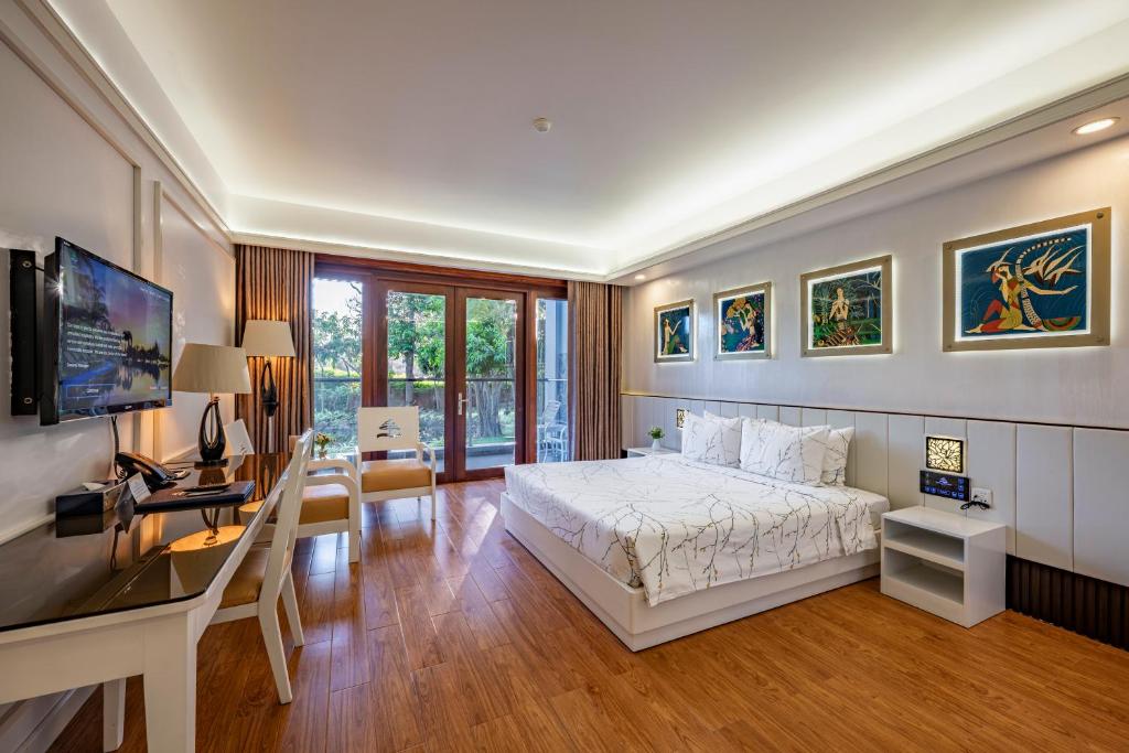 Phòng Deluxe Giường Đôi Nhìn Ra Vườn