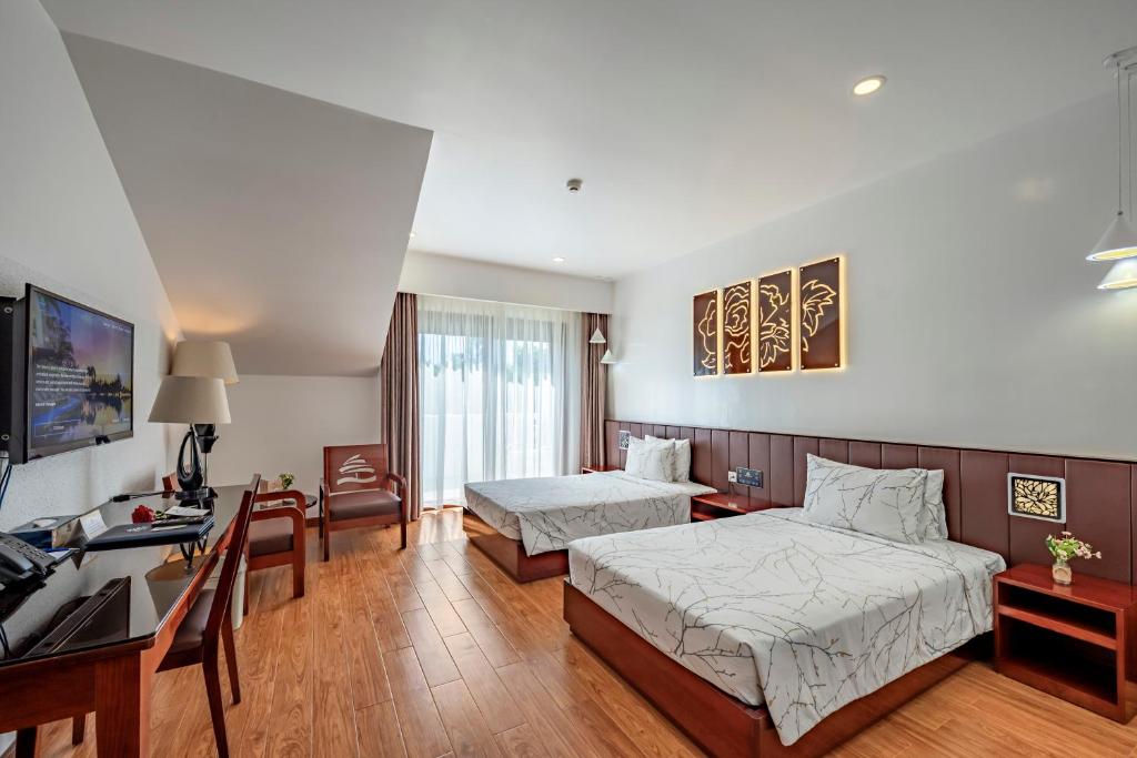 Phòng Deluxe 2 Giường Đơn Nhìn Ra Vườn