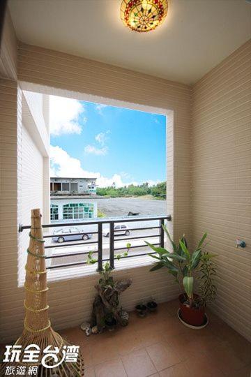 Un balcón o terraza de 鐵花國小民宿