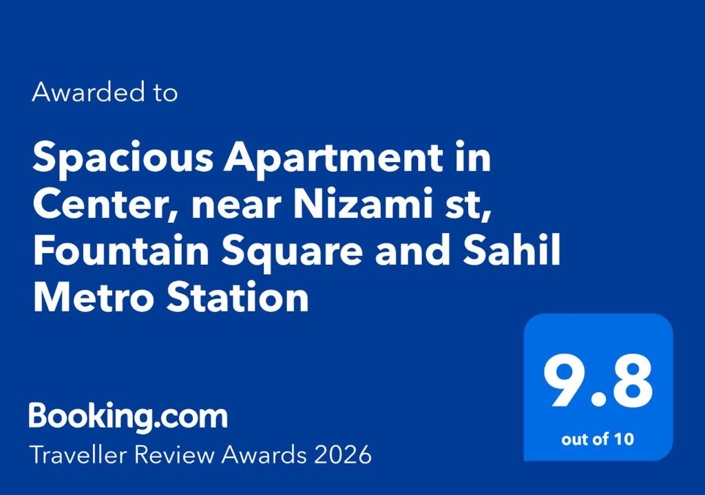 تصویر اتاق‌های Spacious Apartment in Center, near Nizami st, Fountain Square and Sahil Metro Station - تصویر ۲