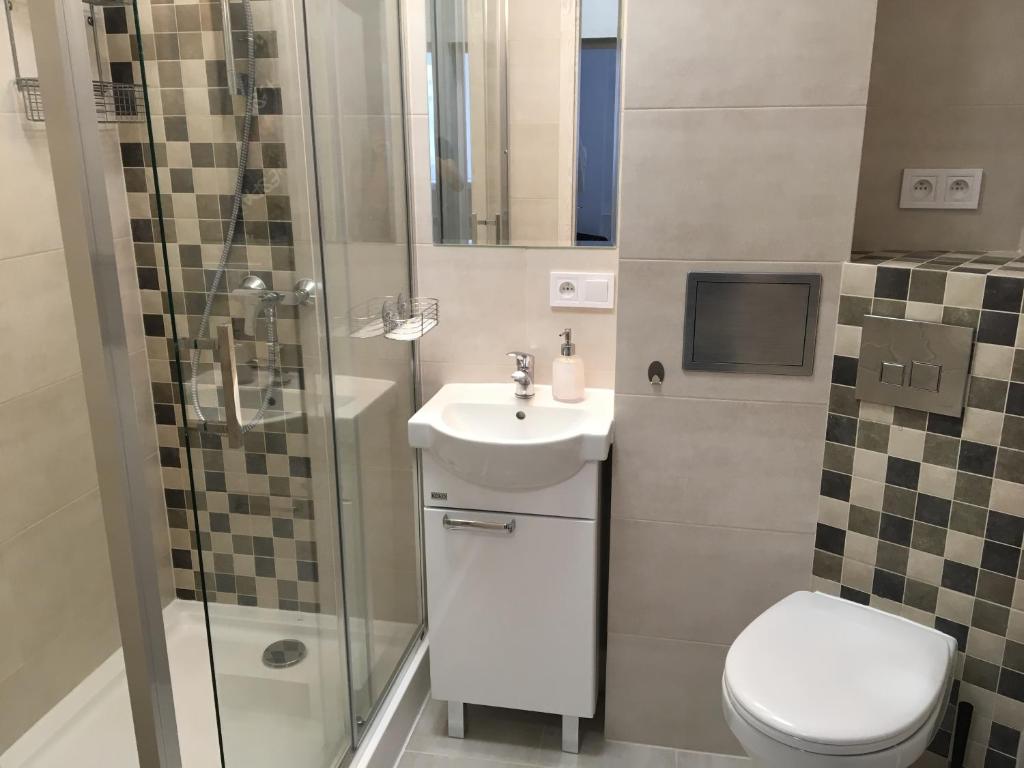 Kúpeľňa v ubytovaní Apartament Melisa
