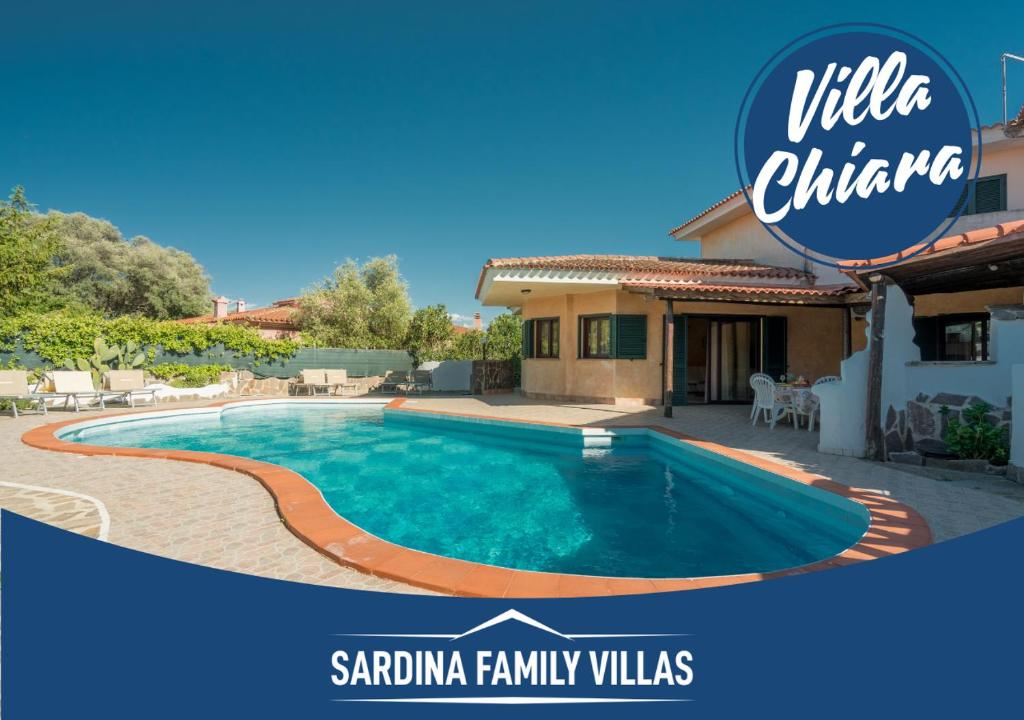 a villa with a swimming pool in santana family villas at Sardinia Family Villas - Villa Chiara with private pool in Arzachena