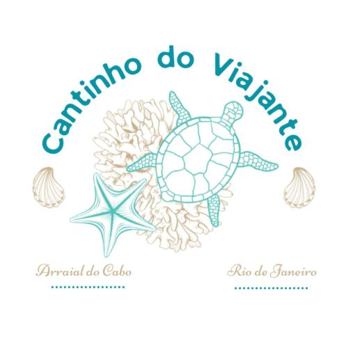 a sea turtle and starfish with the words quarantine do vitamin at Cantinho do Viajante in Arraial do Cabo